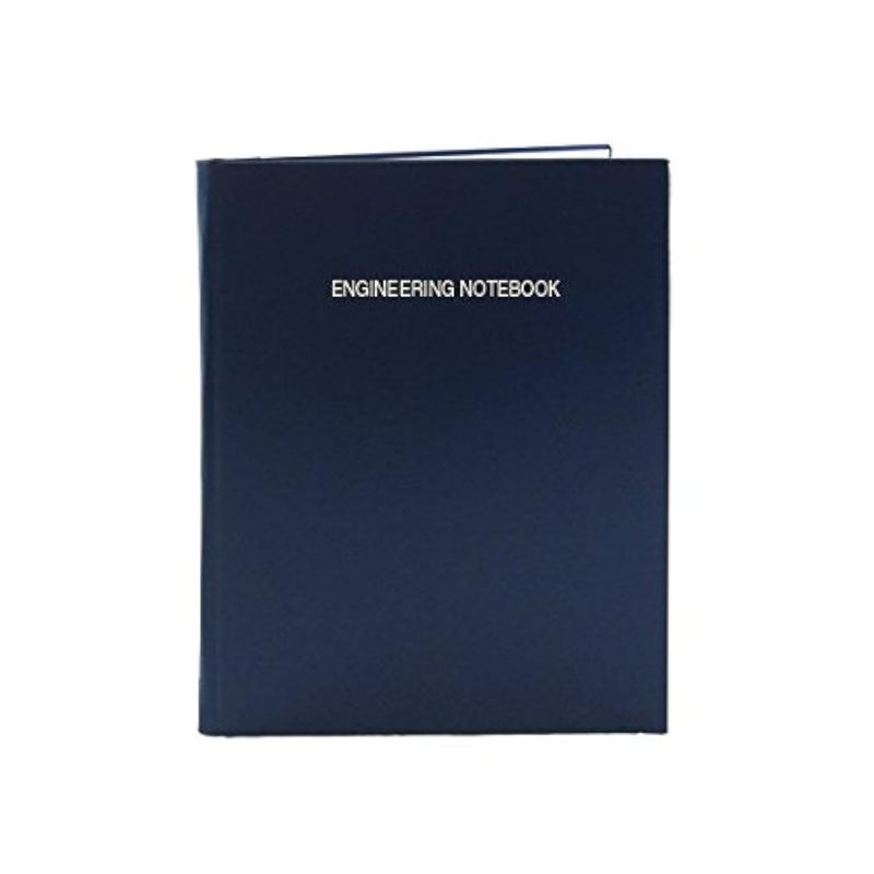 BookFactory Blue Engineering Notebook/Graph Paper Notebook 168 Pages (.25â€ Lab Grid Format), 8 7/8'' x 11 1/4'', Blue Cover, Section Sewn Hardbound (Made in USA)